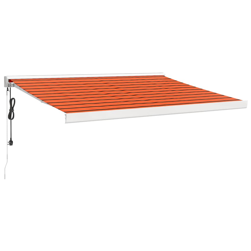vidaXL Zwijana markiza pomarańcz i brąz 3,5x2,5 m tkanina i aluminium