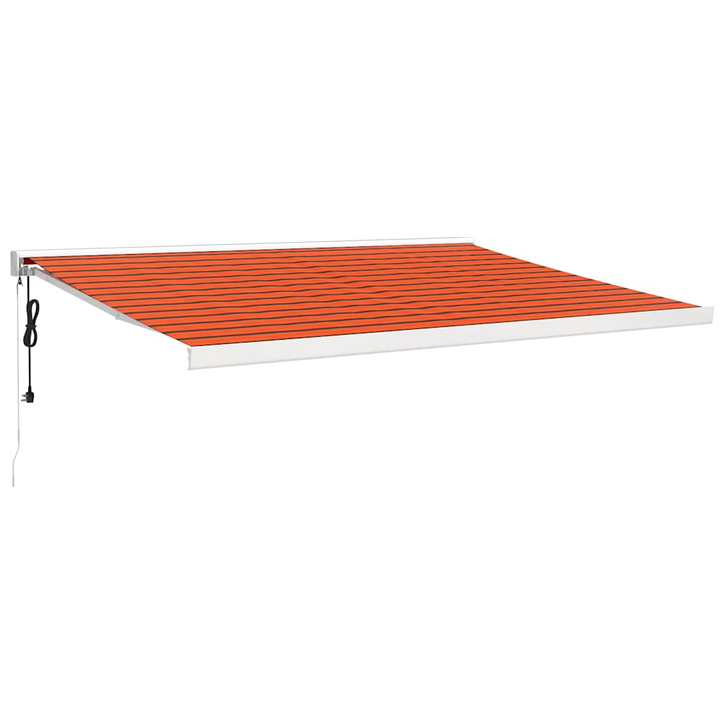 vidaXL Zwijana markiza pomarańcz i brąz 4,5x3 m tkanina i aluminium