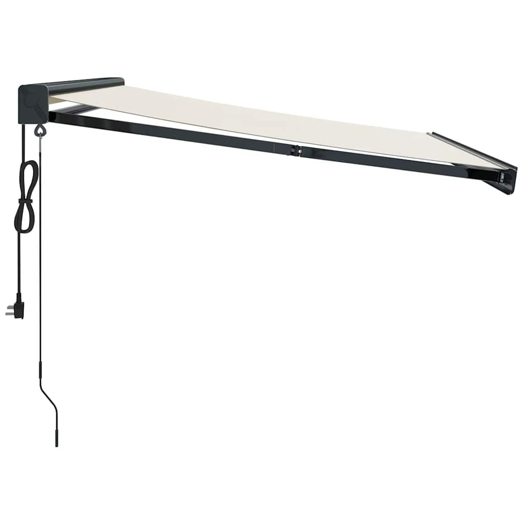 vidaXL Zwijana markiza, kremowa, 3,5x2,5 m, tkanina i aluminium
