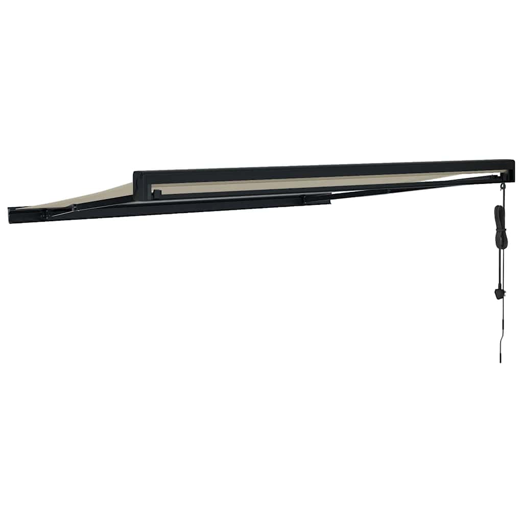 vidaXL Zwijana markiza, kremowa, 3,5x2,5 m, tkanina i aluminium