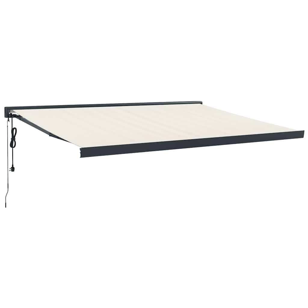vidaXL Zwijana markiza, kremowa, 4,5x3 m, tkanina i aluminium