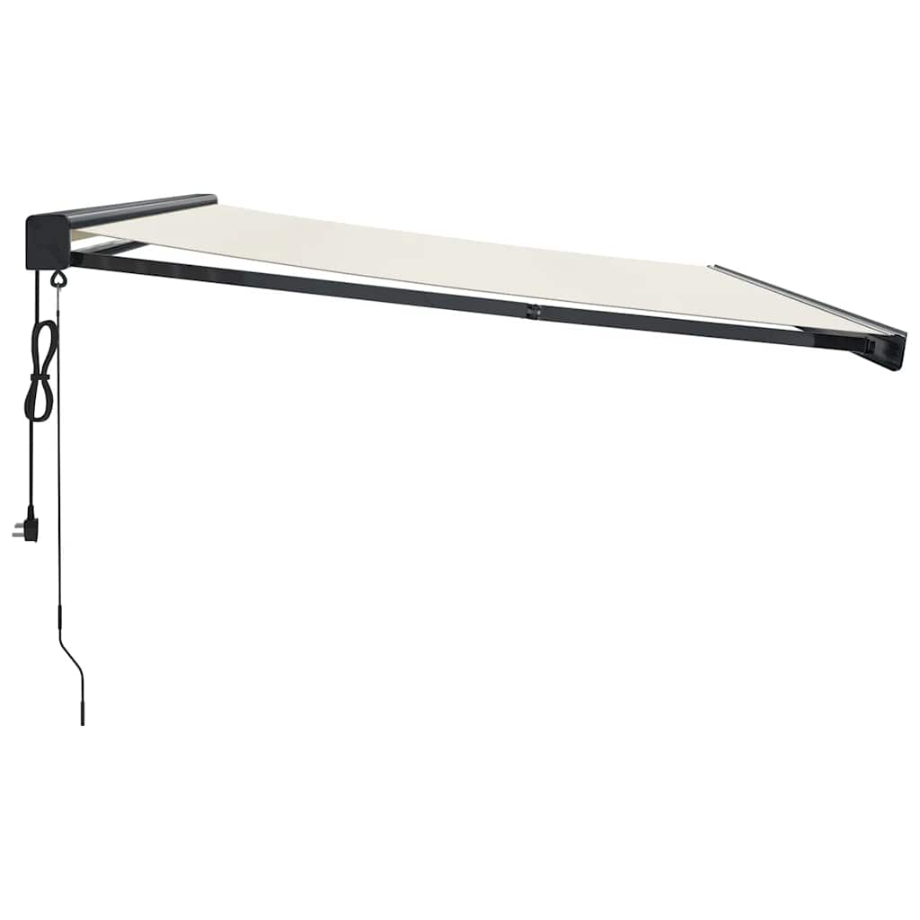 vidaXL Zwijana markiza, kremowa, 4,5x3 m, tkanina i aluminium