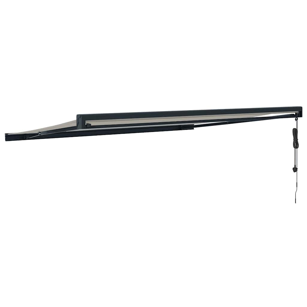 vidaXL Zwijana markiza, kremowa, 4,5x3 m, tkanina i aluminium