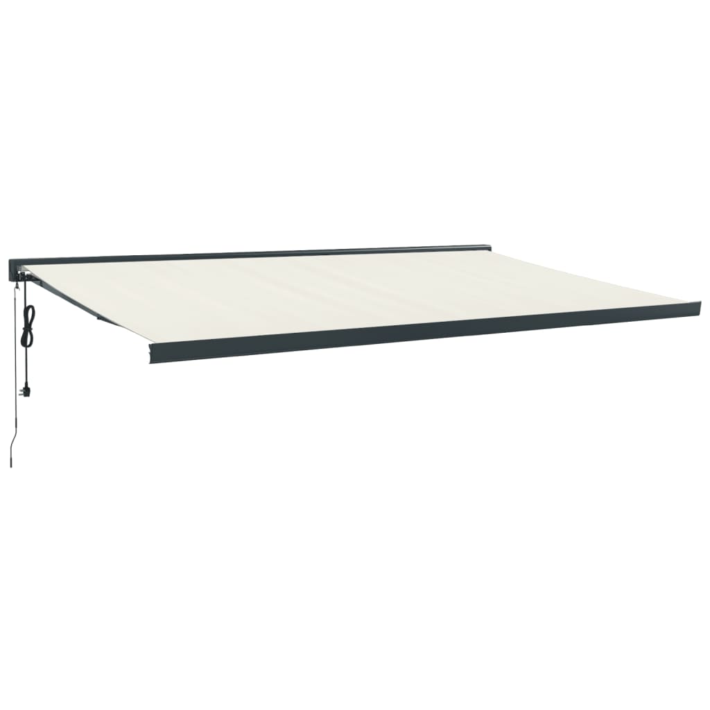 vidaXL Zwijana markiza, kremowa, 5x3 m, tkanina i aluminium