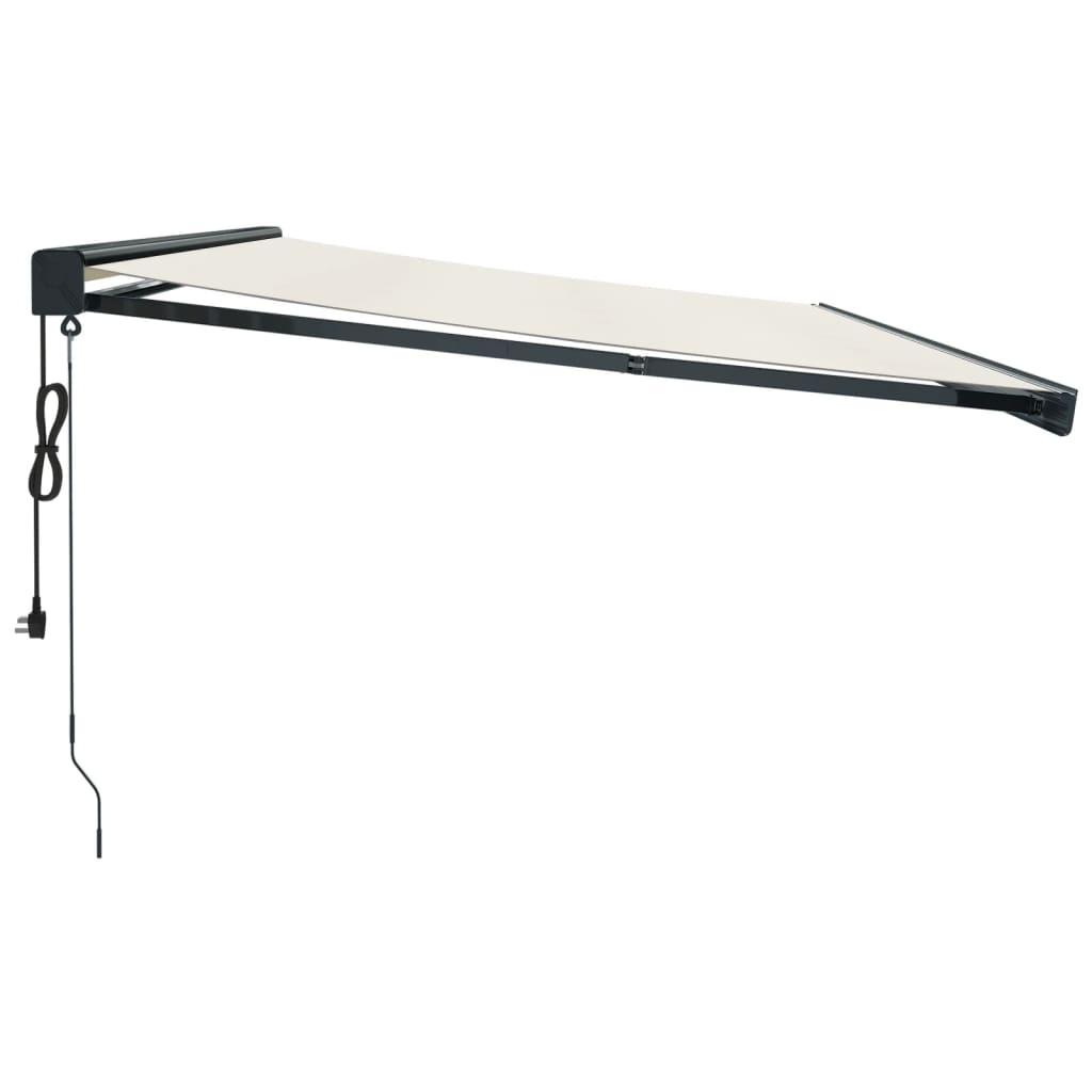 vidaXL Zwijana markiza, kremowa, 5x3 m, tkanina i aluminium