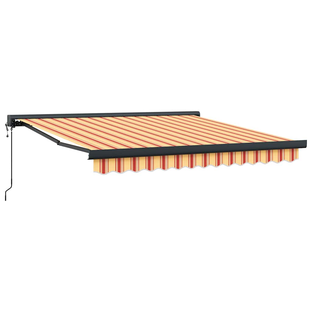 vidaXL Zwijana markiza, żółto-biała, 3x2,5 m, tkanina i aluminium
