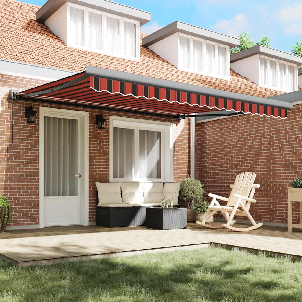 vidaXL Zwijana markiza, pomarańcz i brąz, 4x3 m, tkanina i aluminium