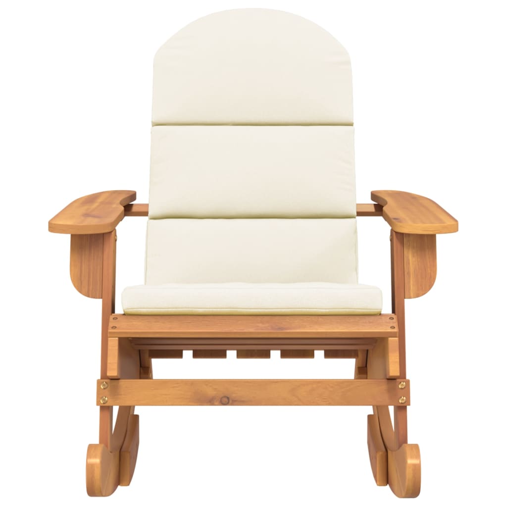 vidaXL Fotel bujany Adirondack z poduszkami, lite drewno akacjowe