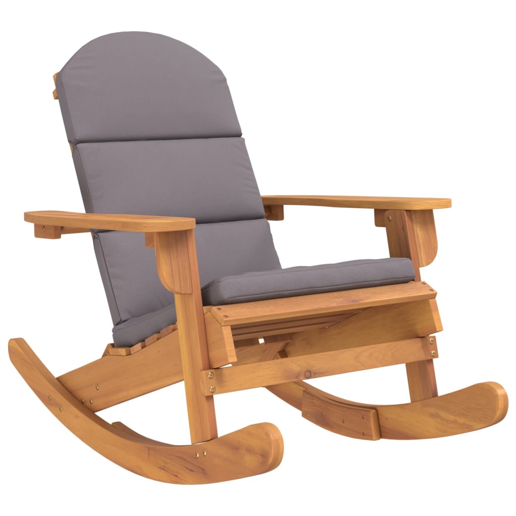 vidaXL Fotel bujany Adirondack z poduszkami, lite drewno akacjowe