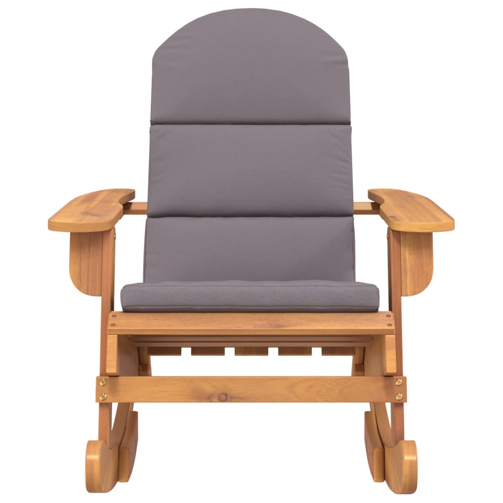 vidaXL Fotel bujany Adirondack z poduszkami, lite drewno akacjowe