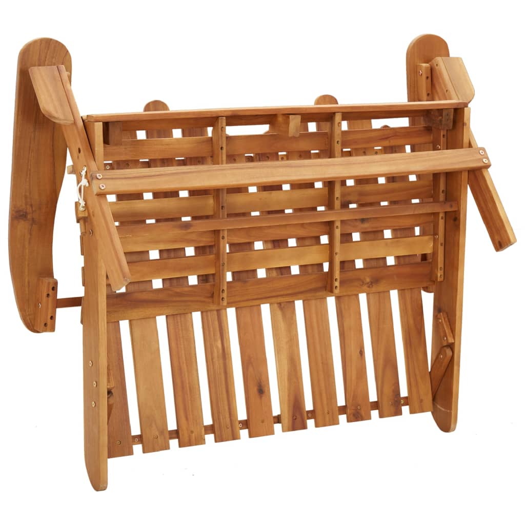 vidaXL Ławka ogrodowa Adirondack, 126 cm, lite drewno akacjowe