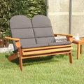 vidaXL Ławka ogrodowa Adirondack z poduszkami, 126 cm, drewno akacjowe