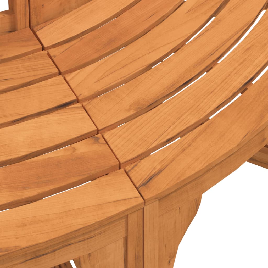 vidaXL Półokrągła ławka pod drzewo, Ø208 cm, lite drewno eukaliptusowe