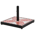 vidaXL Kwadratowa podstawa pod parasol, terakotowo-biała, 12 kg