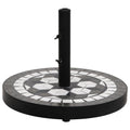 vidaXL Okrągła podstawa pod parasol, czarno-biała, 12 kg