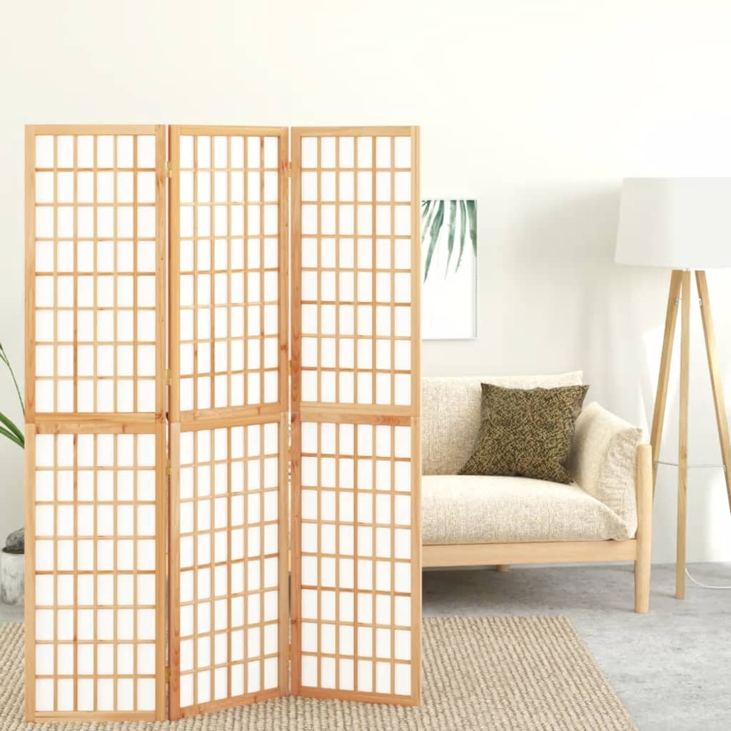 vidaXL Składany parawan 3-panelowy w stylu japońskim, 120x170 cm