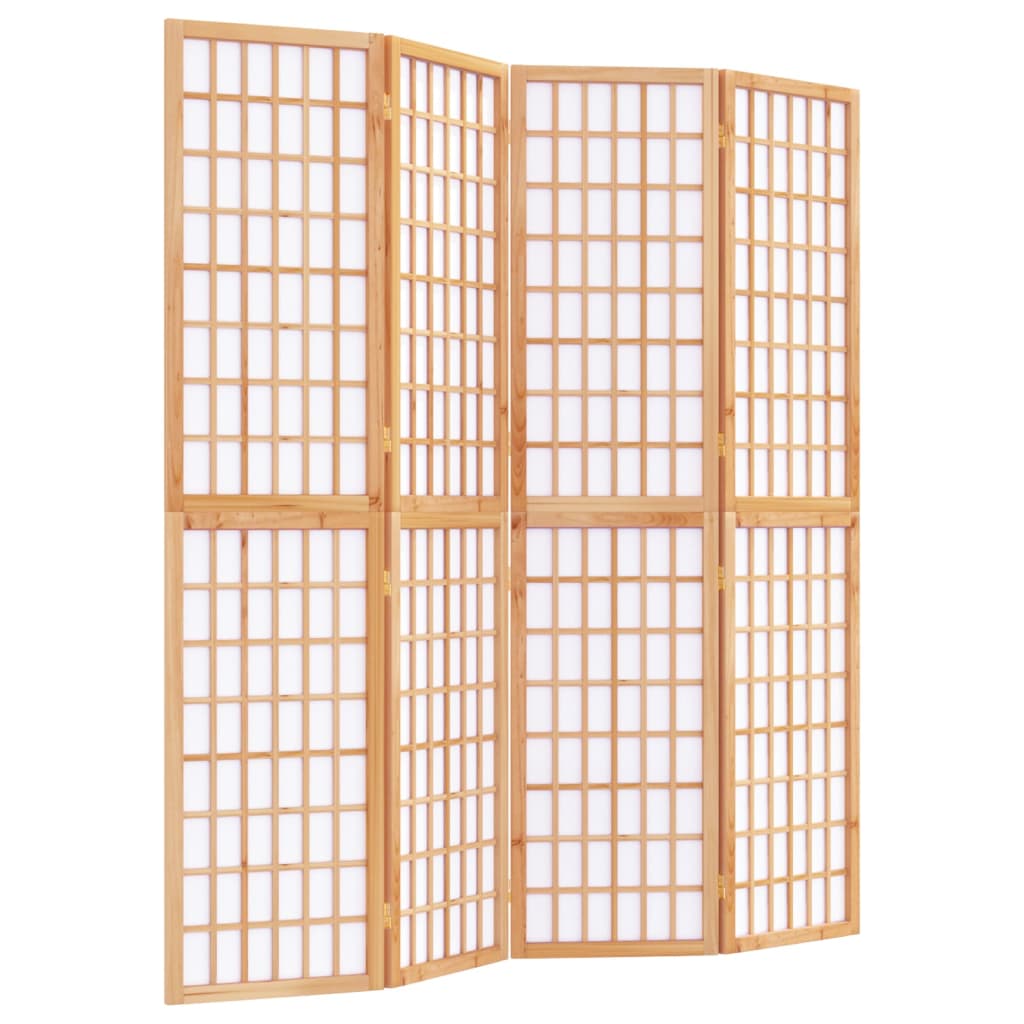 vidaXL Składany parawan 4-panelowy w stylu japońskim, 160x170 cm