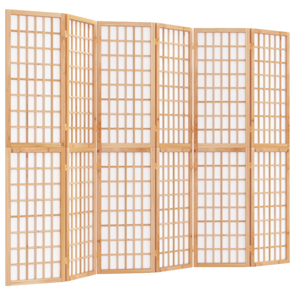 vidaXL Składany parawan 6-panelowy w stylu japońskim, 240x170 cm