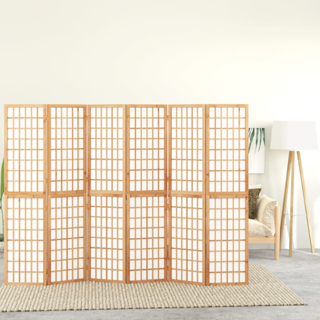 vidaXL Składany parawan 6-panelowy w stylu japońskim, 240x170 cm