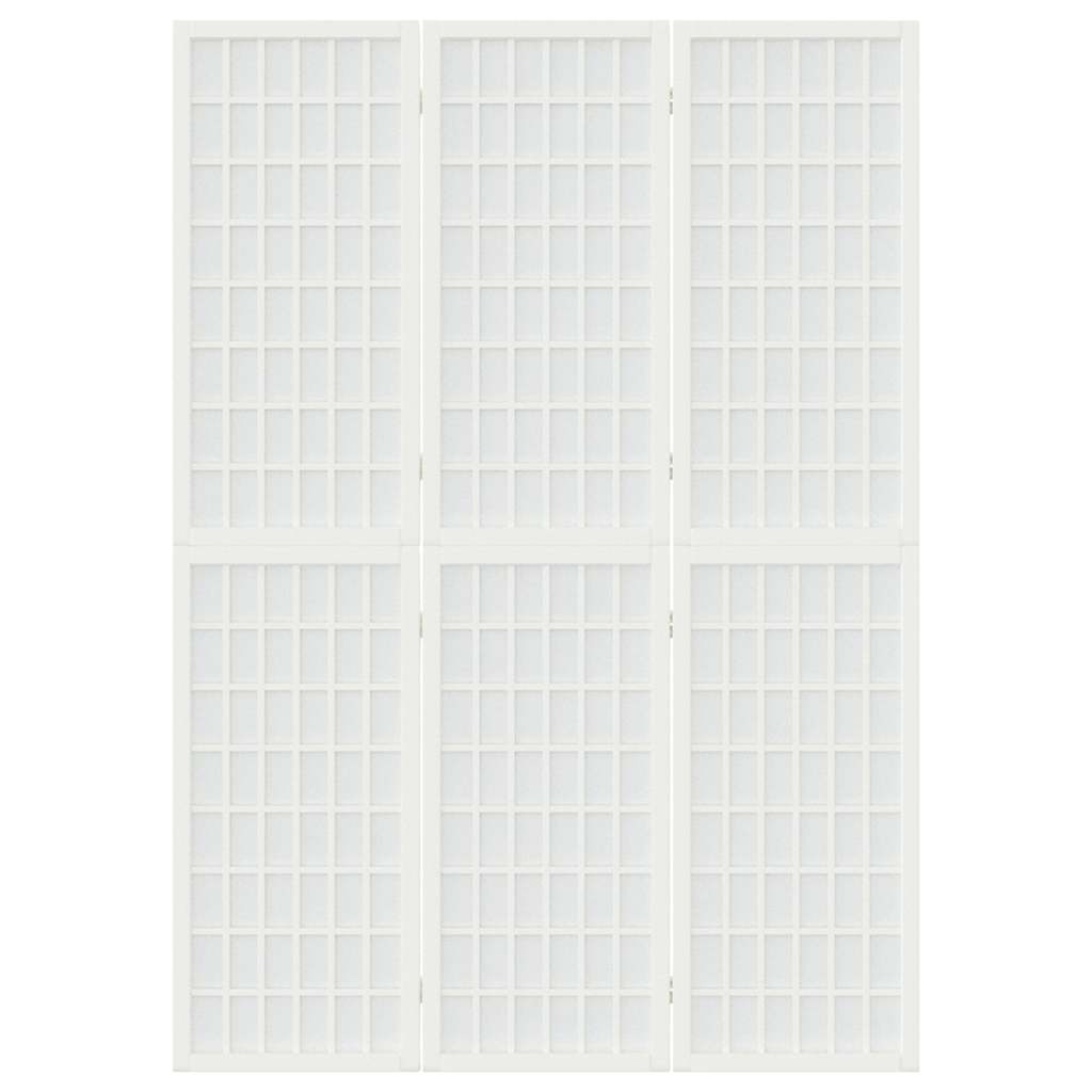 vidaXL Składany parawan 3-panelowy, styl japoński, 120x170 cm, biały