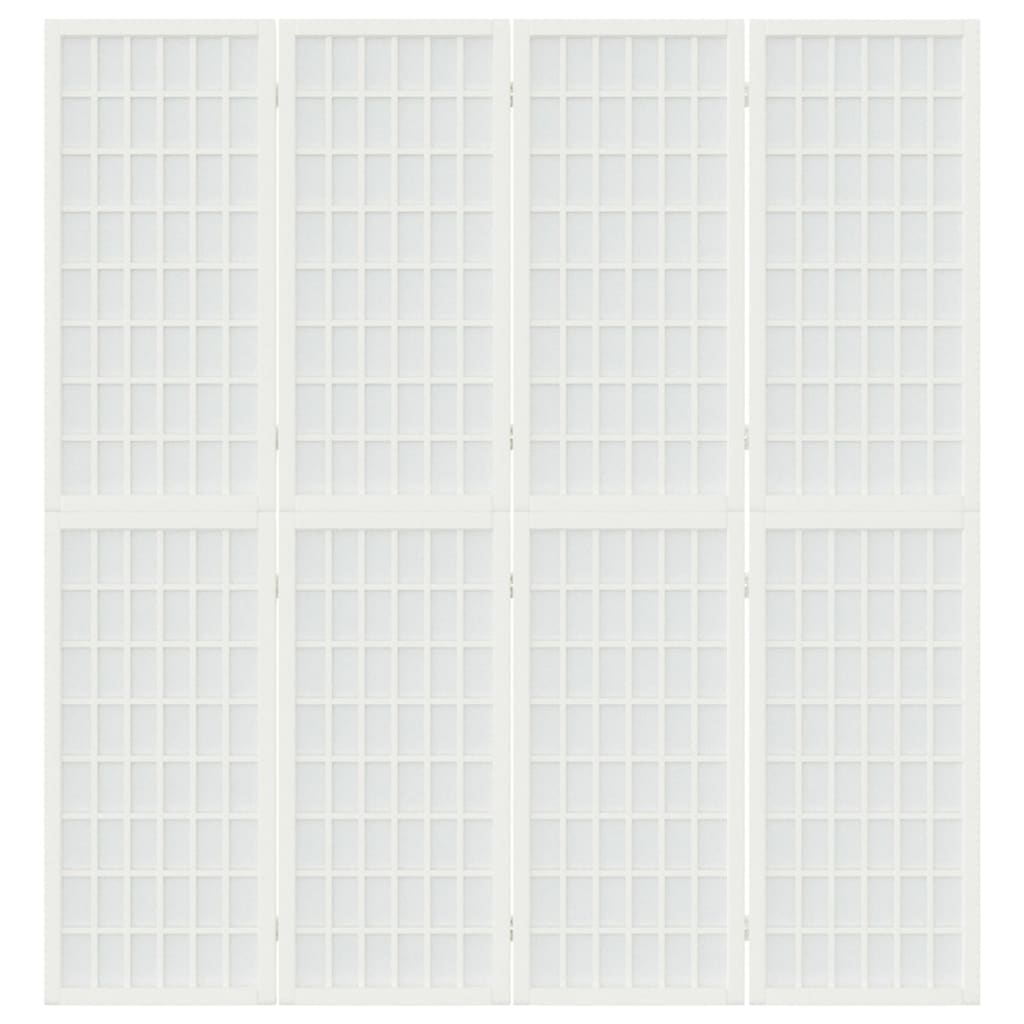 vidaXL Składany parawan 4-panelowy, styl japoński, 160x170 cm, biały