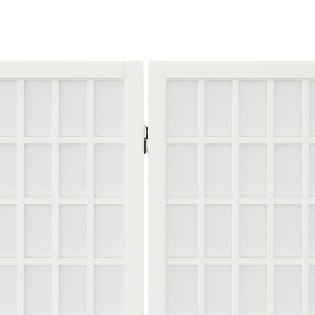 vidaXL Składany parawan 6-panelowy, styl japoński, 240x170 cm, biały