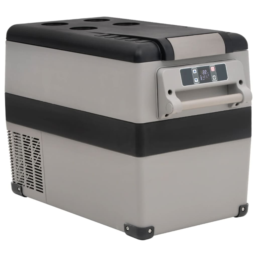 vidaXL Lodówka z uchwytem, czarno-szara, 35 L, PP i PE