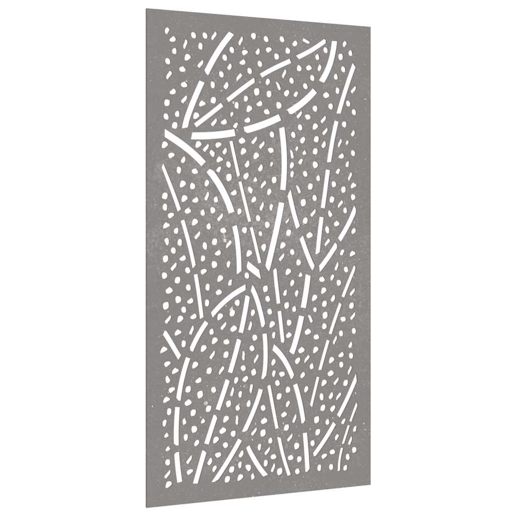 vidaXL Ogrodowa dekoracja ścienna, 105x55 cm, stal kortenowska, liście