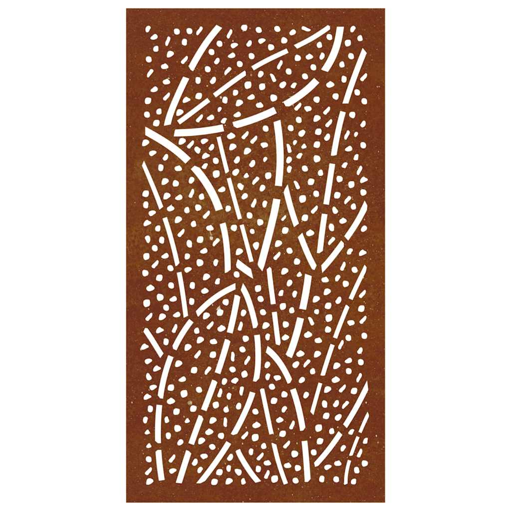 vidaXL Ogrodowa dekoracja ścienna, 105x55 cm, stal kortenowska, liście