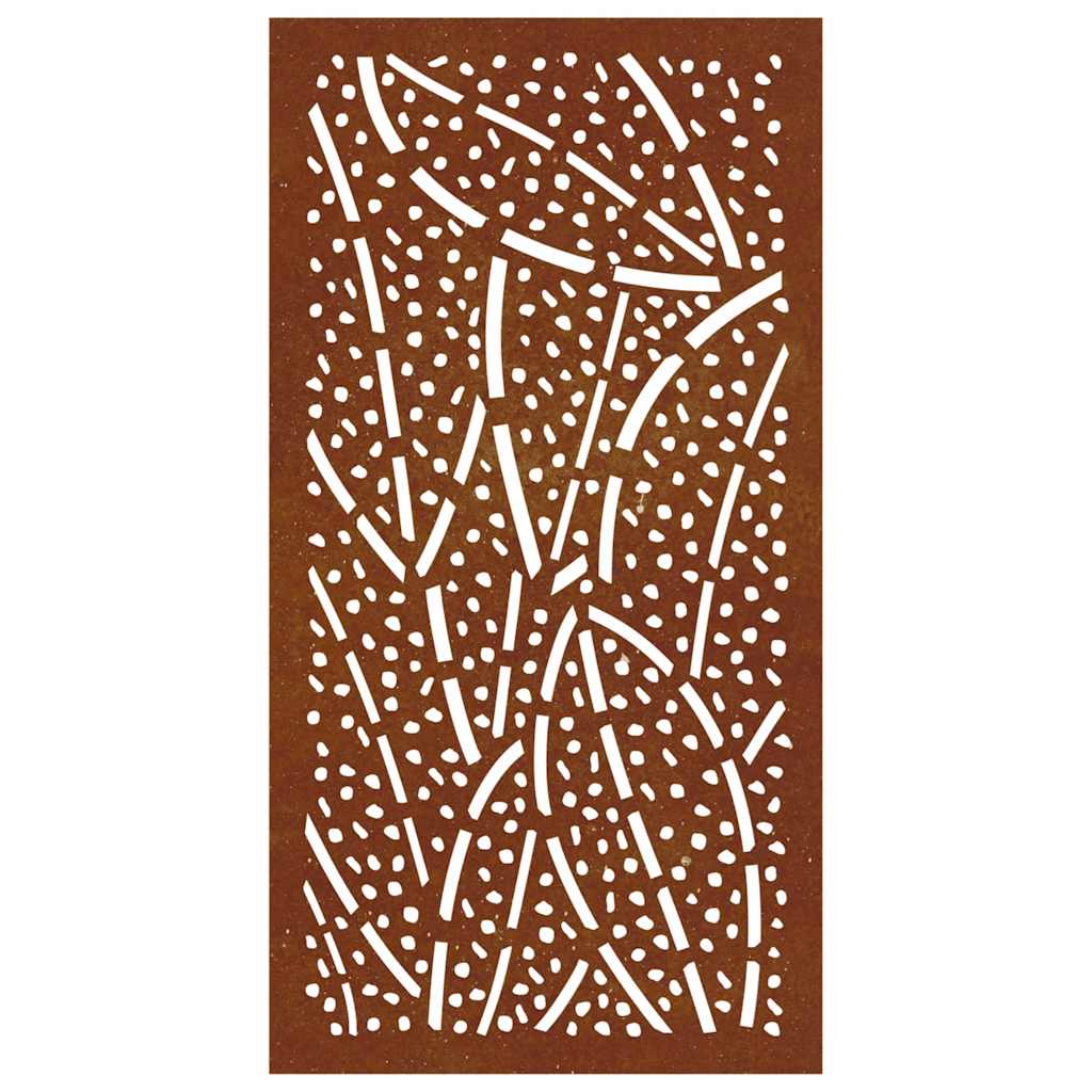vidaXL Ogrodowa dekoracja ścienna, 105x55 cm, stal kortenowska, liście