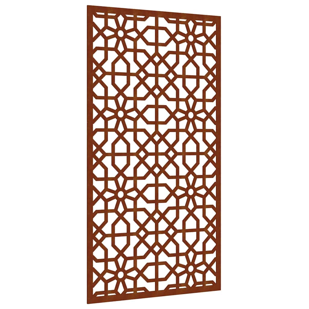 vidaXL Ogrodowa dekoracja ścienna, 105x55 cm, stal kortenowska