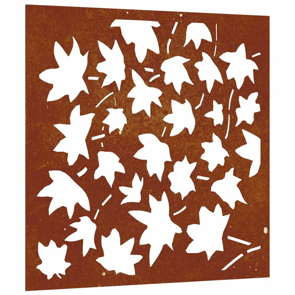 vidaXL Ogrodowa dekoracja ścienna, 55x55 cm, stal kortenowska, klon