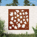 vidaXL Ogrodowa dekoracja ścienna, 55x55 cm, stal kortenowska, klon