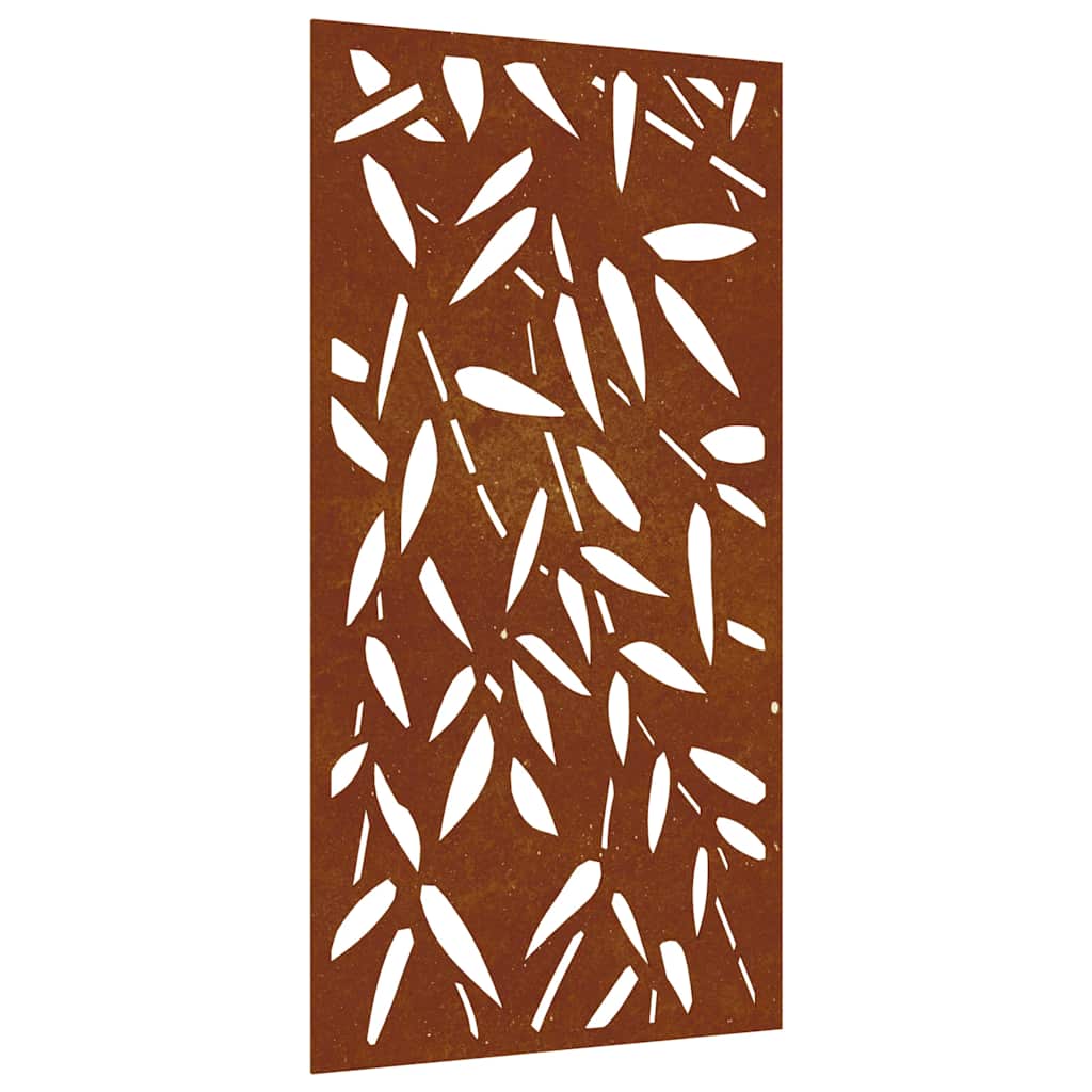 vidaXL Ogrodowa dekoracja ścienna, 105x55 cm, stal kortenowska