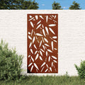 vidaXL Ogrodowa dekoracja ścienna, 105x55 cm, stal kortenowska