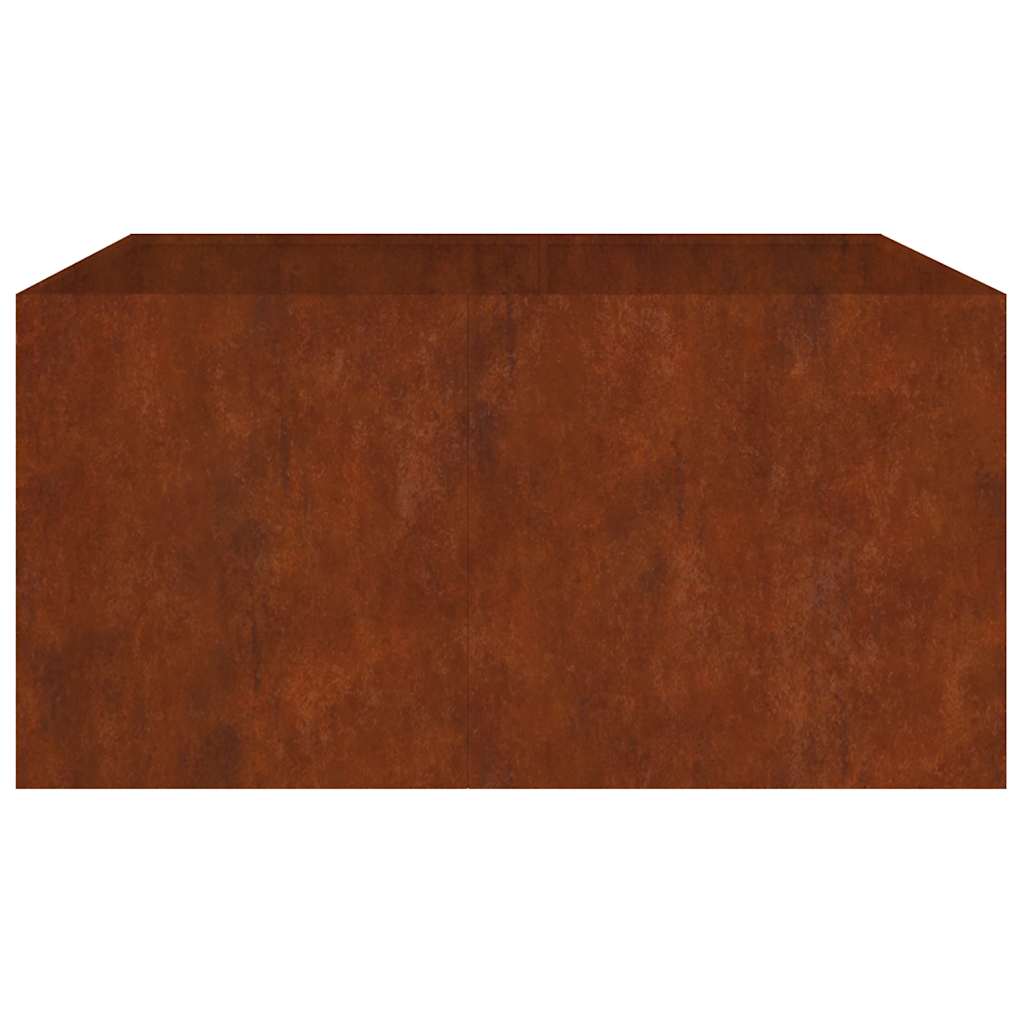 vidaXL Donica, 80x80x40 cm, stal kortenowska
