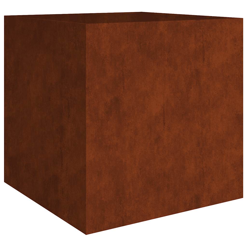vidaXL Donica, 80x80x80 cm, stal kortenowska