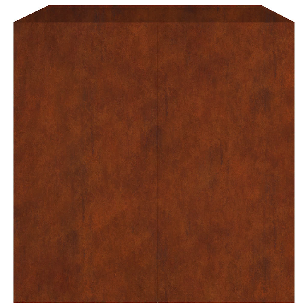 vidaXL Donica, 80x80x80 cm, stal kortenowska
