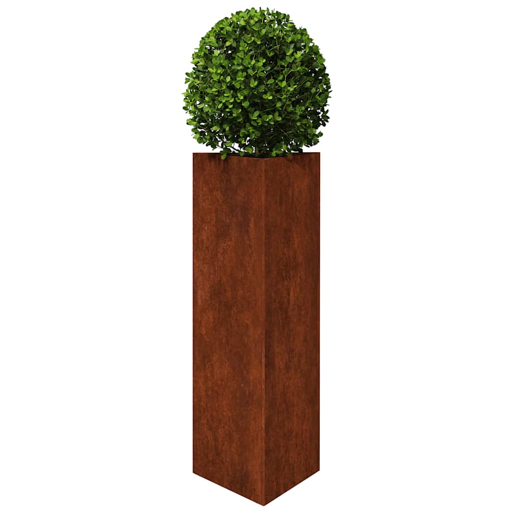 vidaXL Donica ogrodowa, 30x26x75 cm, stal kortenowska