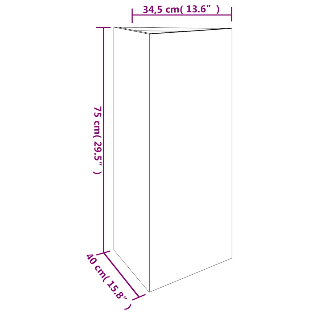 vidaXL Donica ogrodowa, 40x34,5x75 cm, stal kortenowska