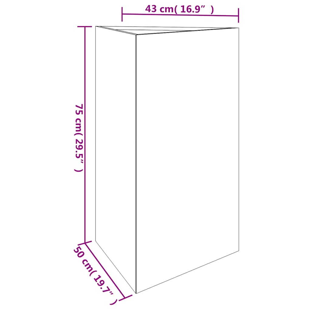 vidaXL Donica ogrodowa, 50x43x75 cm, stal kortenowska