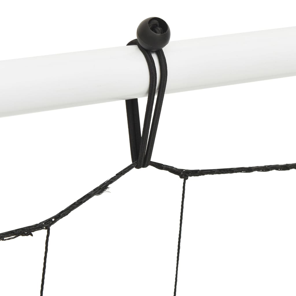 vidaXL Rebounder do piłki nożnej, biało-czarny, 184x61x123 cm, stal/PE