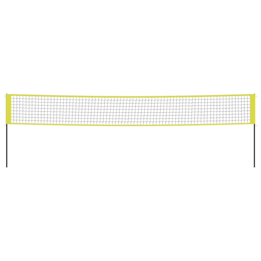 vidaXL Siatka do gry w siatkówkę, żółto-czarna, 823x244 cm, tkanina PE