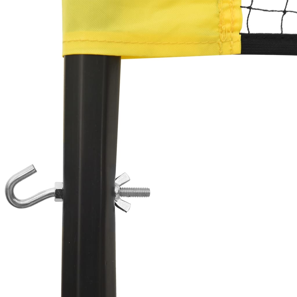 vidaXL Siatka do gry w siatkówkę, żółto-czarna, 823x244 cm, tkanina PE