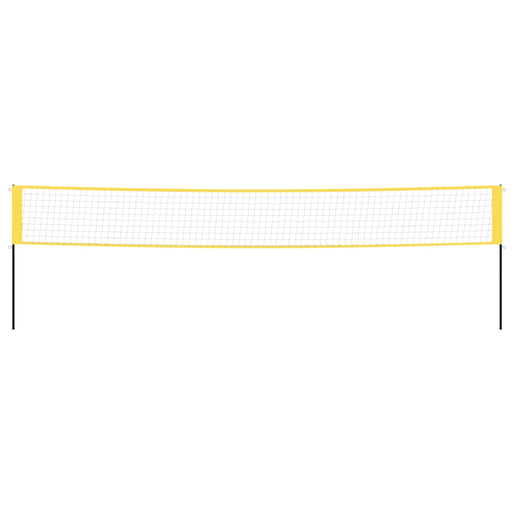 vidaXL Siatka do badmintona, żółto-czarna, 600x155 cm, polietylen