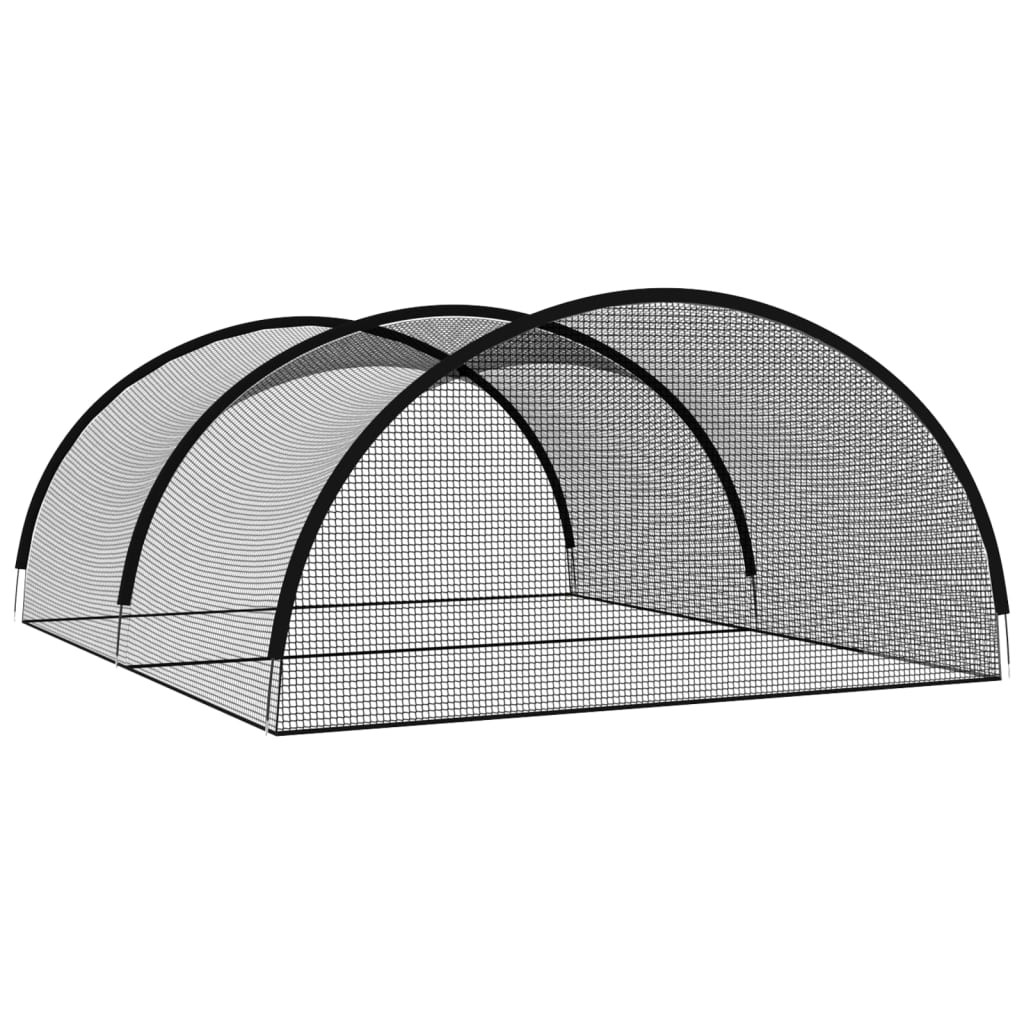 vidaXL Siatka do treningu uderzeń w baseballu, czarna, 600x400x250 cm