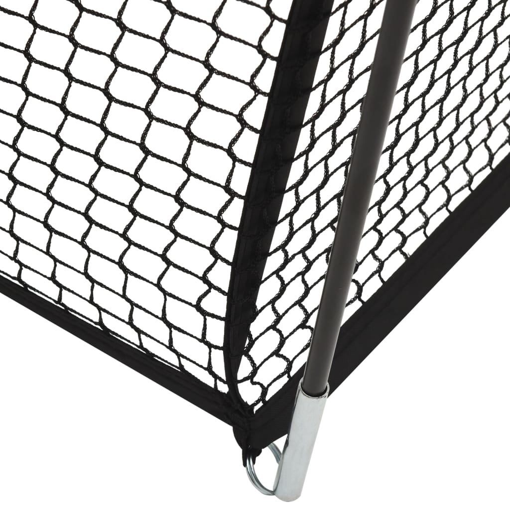 vidaXL Siatka do treningu uderzeń w baseballu, czarna, 600x400x250 cm