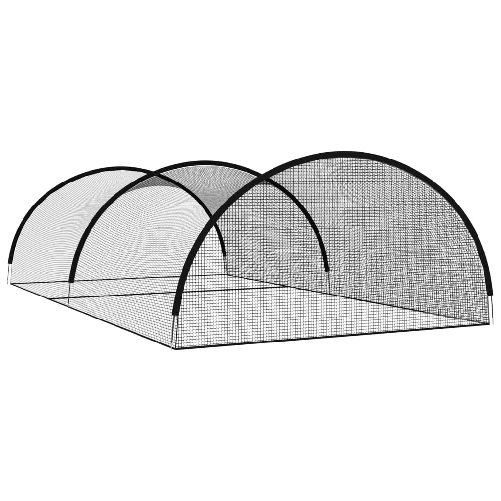 vidaXL Siatka do treningu uderzeń w baseballu, czarna, 900x400x250 cm