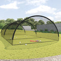 vidaXL Siatka do treningu uderzeń w baseballu, czarna, 900x400x250 cm