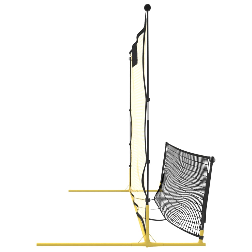 vidaXL Rebounder piłkarski, czarno-żółty, 183x85x120 cm, poliester